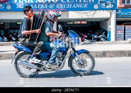 Népal, Katmandou, scènes de rue colorées dans et autour du sous-district de Patan Banque D'Images