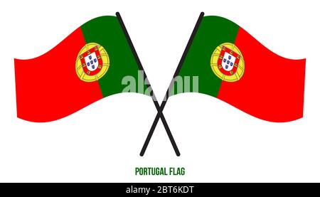 Portugal Drapeaux Vector Illustration sur fond blanc. Portugal drapeau national. Illustration de Vecteur