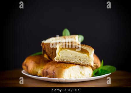 gâteaux maison sucrés avec fromage cottage Banque D'Images