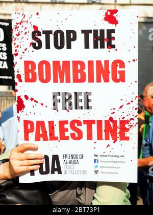 29 juillet 2014 mars contre le sionisme et les bombardements sur Gaza - Londres, Angleterre Banque D'Images