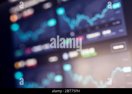 L'accent sur l'écart graphique chandelier,graph concept d'affaires et financiers Banque D'Images