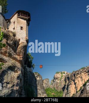 Impressions du monastère Saint de Varlaam , le deuxième plus grand monastère de la région de Meteora Banque D'Images