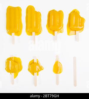 faire fondre des pop-sutes de mangue Banque D'Images