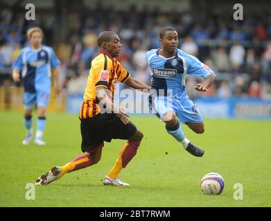 WYCOMBE, Royaume-Uni MAI 03: Leon Knight of Wycombe Wanderers pendant la Ligue 2 entre Wycombe Wanderers et Bradford City à Adams Park, Wycombe le 3 mai 20 Banque D'Images