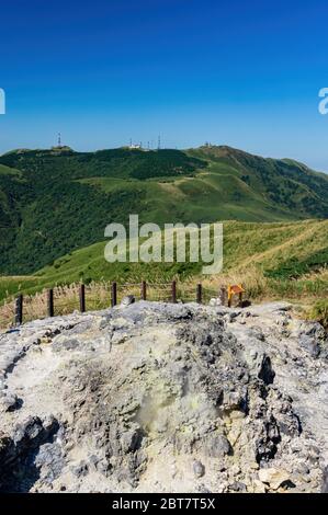 Paysage naturel du Xiaoyoukeng au parc national de Yangmingshan, Taipei, Taïwan Banque D'Images