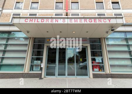 Entrée d'urgence pour enfants à l'hôpital pour enfants Morgan Stanley du centre médical de l'Université Presbytérienne de New York Banque D'Images