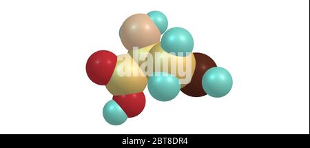 La cystéine ou Cys est un acide aminé protéinogène semi-essentiel dont la formule est HO2CCHNH2CH2SH. illustration 3d Banque D'Images