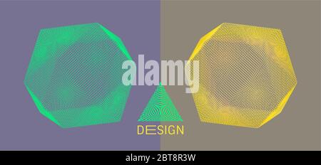 Cristaux composés de petites particules. Objet avec points. Grille moléculaire. illustration vectorielle 3d. Structure futuriste de connexion pour l'éducation et la science-fiction Illustration de Vecteur