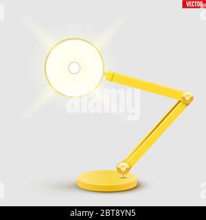 Lampe de table jaune Illustration de Vecteur