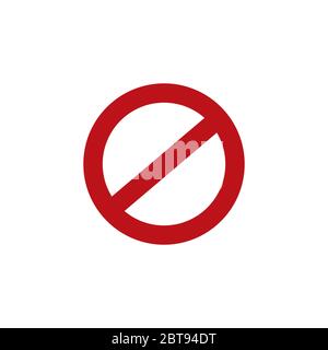 Symbole d'interdiction vide. Symbole non autorisé. Marque interdite interdite. Illustration vectorielle de stock isolée sur fond blanc. Illustration de Vecteur