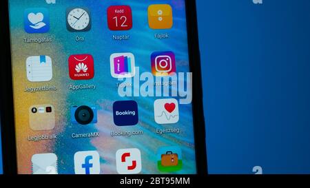 Gyor Hongrie 05 21 2020: Une nouvelle version de la galerie d'applications Huawei a été publiée. Banque D'Images