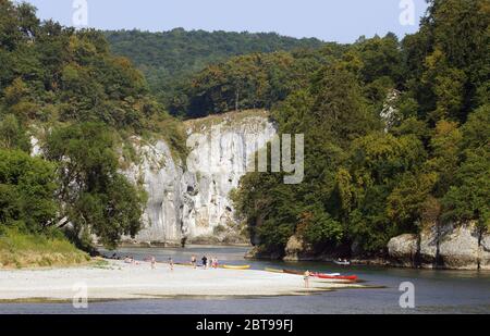 La percée du Danube à Weltenburg Banque D'Images