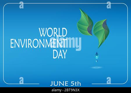 Illustration vectorielle pour la Journée mondiale de l'environnement le 5 juin.