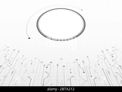 Carte de circuits imprimés résumé de la technologie, Science concept numérique futuriste de haute technologie. Illustration de Vecteur