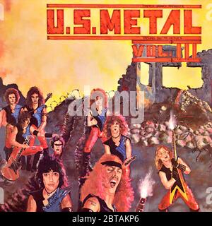 U.S. Metal - couverture originale de l'album en vinyle - U.S. Metal vol. III - 1983 Banque D'Images