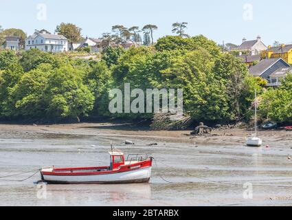 Kinsale, Cork, Irlande. 24 mai 2020. Petit bateau de pêche, tournesol à marée basse à Kinsale, au Co.Cork, en Irlande. - crédit; David Creedon / Alay Banque D'Images