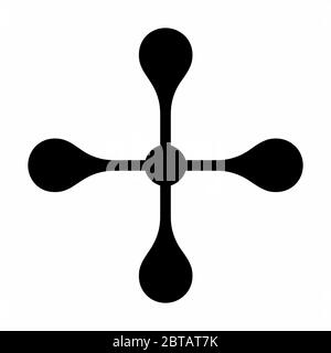 Icône astérisque à quatre points de repère Illustration de Vecteur