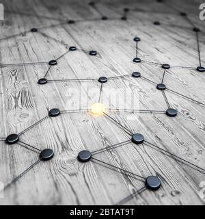 L'innovation de concept de communication optimise l'algorithme. rendu tridimensionnel Banque D'Images