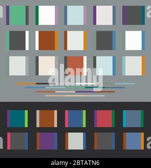 Palettes de couleurs de luxe pour les concepteurs et architectes ensemble d'illustrations vectorielles. Guide de palette de solutions technologiques. Nuances de couleurs tendance. Illustration de Vecteur