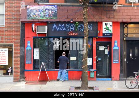 [Magasin historique] American Trash, 1471 First Avenue, New York, NYC photo d'un bar sportif dans l'Upper East Side. 21 mai 2020. Banque D'Images