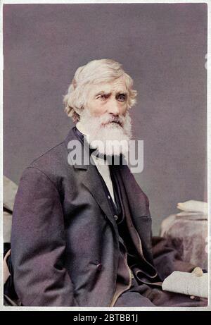 1869 , NEW YORK, Etats-Unis : le peintre américain Asher Brown DURAND ( 1796 - 1886 ) . Photo d'Abraham Bogardus ( 1822 – 1908), New York . COLORIÉ NUMÉRIQUEMENT .- ARTS - ARTI VISIVE - ARTE - PORTRAIT - RITRATTO - HISTOIRE - FOTO STORICHE - uomo vecchio - anziano - homme âgé - barbe - barba - gilet -- Archivio GBB Banque D'Images