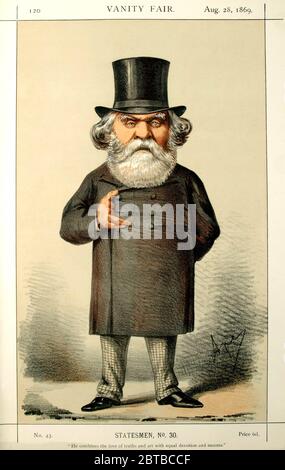 1869 , GRANDE-BRETAGNE : le politicien britannique, historien, collectionneur, voyageur, écrivain et archéologue Sir Henry Austen LAYARD ( 1817 - 1894 ). Caricature d'APE aka Carlo Pellegrini ( 1839 – 1889 ) pubblies dans VANITY FAIR , 28 août 1869. - LETTERATO - SCRITORE - LETTERATURA - ÉCRIVAIN - SCRITORE - POLITICA - POLITHO - STORICO - ARCHEOLOGO - ARCHEILLUSTRALOGIA - ARCHÉOLOGUE - ARCHÉOLOGIE - VIAGGIATORE - Littérature - barba - barbe - chapeau de tête - cóco a cilindro - caricatura - Archirazione - Archivio - illustration - gbb- Banque D'Images