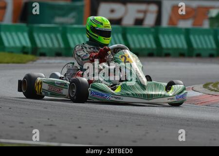 Le fils de Michael Schumacher Mick Schumacher carrière de karting. Banque D'Images