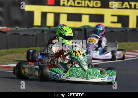 Le fils de Michael Schumacher Mick Schumacher carrière de karting. Banque D'Images