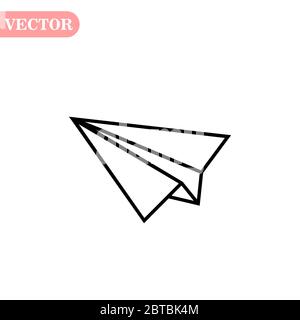 icône de plan de papier linéaire noir sur fond blanc. eps10 Illustration de Vecteur