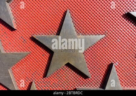 Star de Hans Zimmer, Boulevard des étoiles, Berlin Banque D'Images