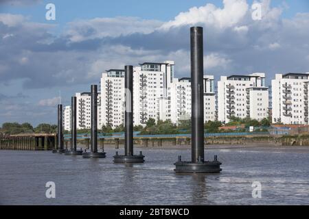 Woolwich Arsenal Pier Banque D'Images