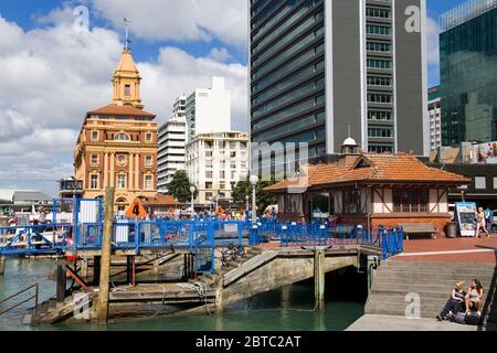 Ferry Building sur Quay Street, Auckland, Île du Nord, Nouvelle-Zélande Banque D'Images