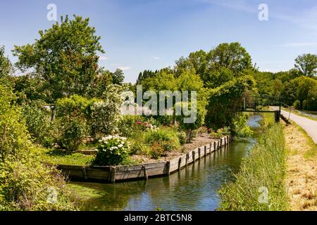 Hortillonnages d'Amiens, somme, France Banque D'Images