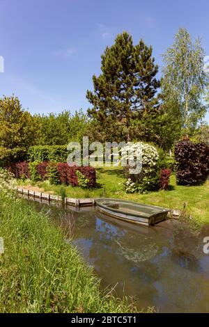 Hortillonnages d'Amiens, somme, France Banque D'Images