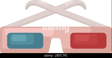 Lunettes 3D , illustration, vecteur sur fond blanc Illustration de Vecteur