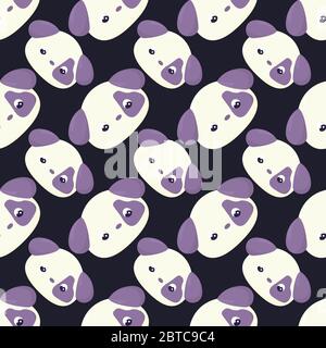 Motif chien mignon , illustration, vecteur sur fond blanc Illustration de Vecteur