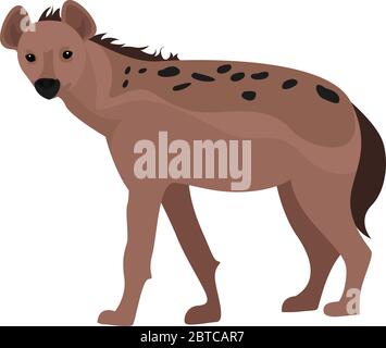 Hyena sauvage , illustration, vecteur sur fond blanc Illustration de Vecteur