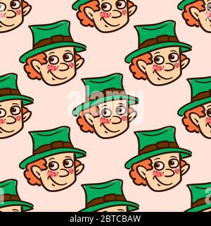 Motif Irishman , illustration, vecteur sur fond blanc Illustration de Vecteur