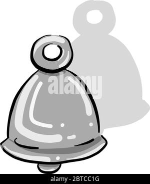 Cloche métallique , illustration, vecteur sur fond blanc Illustration de Vecteur
