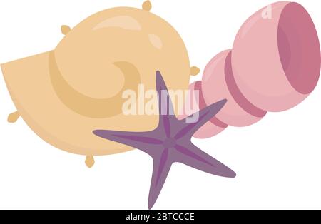 Ocean Things , illustration, vecteur sur fond blanc Illustration de Vecteur