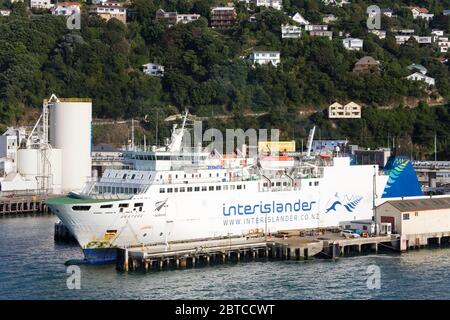 Interislander ferry,Port de Wellington,Île du Nord,Nouvelle-Zélande Banque D'Images