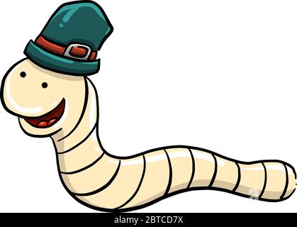 Serpent avec chapeau , illustration, vecteur sur fond blanc Illustration de Vecteur