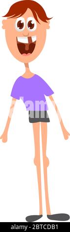 Homme sans dents , illustration, vecteur sur fond blanc Illustration de Vecteur