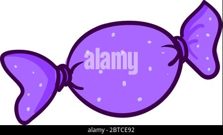 Bonbons enveloppés de violet, illustration, vecteur sur fond blanc Illustration de Vecteur