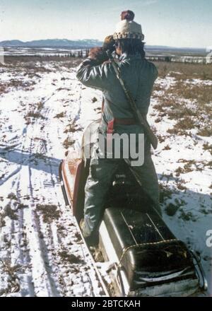 10/7/1972 - Chasseur de caribou, Ambler Alaska area Banque D'Images