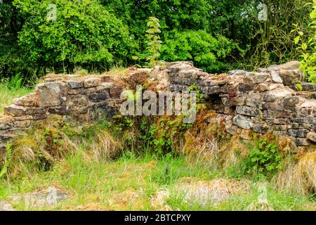 Les ruines de Hollinshead Hall, Tockholes, Lancashire. Banque D'Images