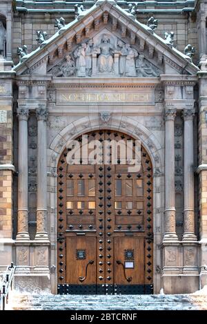 L'entrée du Nordiska museet, musée nordique, Djurgården, Stockholm Banque D'Images