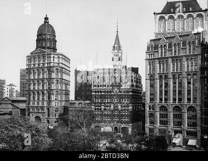 Ligne de journal, New York City ca. 1900 Banque D'Images