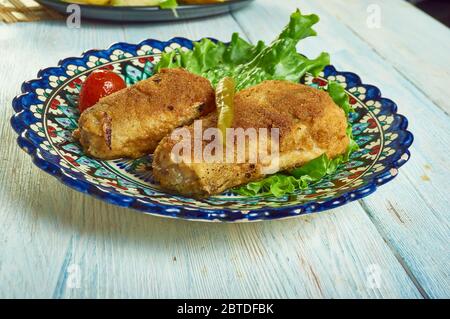 Poisson masala frit, poudre de poisson maldive et épices de masala, poisson frit Banque D'Images