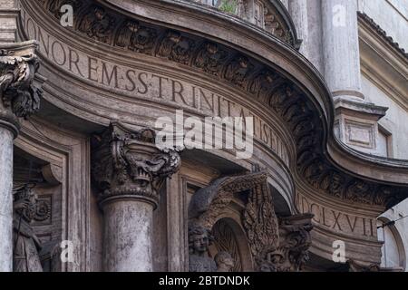 Église San Carlino - Église de San Carlo Alle Quattro Fontane (Saint Charles à quatre Fontaines, 1646), également appelée San Carlino - Église catholique romaine Banque D'Images